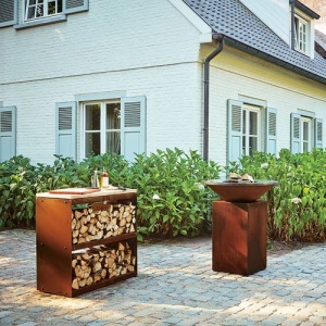 Wood Storage Corten Dressoir - Ofyr