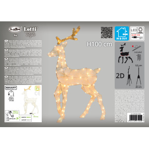 Renna 2D modello D H100cm Serie LHC - Lotti - immagine 10