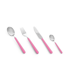Posto Tavola 4 pezzi posate Fantasia Rosa - Mepra