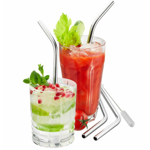 Cannuccia in acciaio inox FUTURE, 23 cm, 4 pezzi con pennello - Gefu - immagine 4