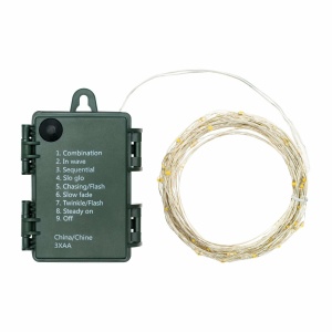 Catenaria 8m 80 MicroLED 8G Timer IP44 3xAA PDQ Bianco Caldo - Lotti - immagine 2