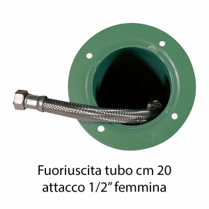 Fontana in acciaio inox, completa di impianto e doppio rubinetto. - Aciaio inox - Bel-Fer - immagine 3