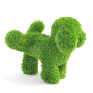 Figura d'erba sintetica "cane che fa pipì" 50 cm - AniPlants - immagine 1