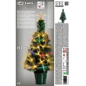 Albero H70cm Fibre Ottiche FO HF 65 LED - Lotti - immagine 8
