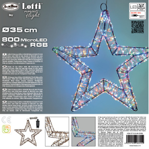 Stella Marrone 3D ø35cm HDM 800 MicroLED Multiflash RGB - Lotti - immagine 9