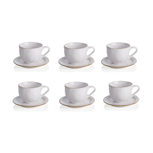 Set 6 tazze the/caffè macchiato bianco Mediterraneo - Novità Home - immagine 1