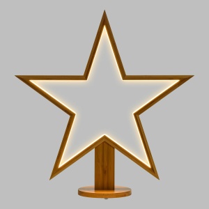 Decorazione Stella H55cm con base DLW Legno Chiaro - Lotti - immagine 4