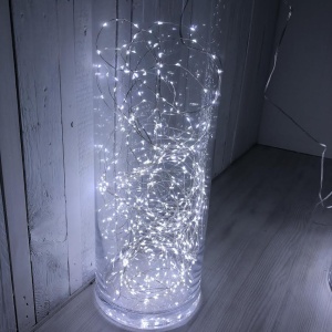 Catenaria 20m M-C 400 MicroLED Silver Bobina Bianco Freddo cavo argento - Lotti