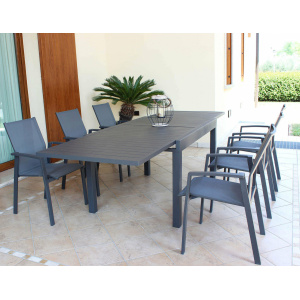 Poltroncina Devon antracite con braccioli - Cosma - immagine 3