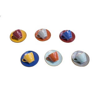 Set 6 tazzine caffè con piatto Mediterraneo - Novità Home