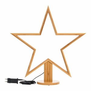 Decorazione Stella H55cm con base DLW Legno Chiaro - Lotti - immagine 5