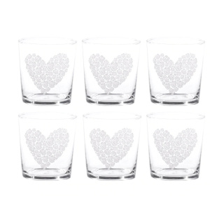Bicchiere Acqua Cuore di Rose - Simple Day - immagine 2