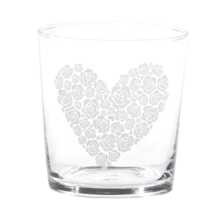 Bicchiere Acqua Cuore di Rose - Simple Day - immagine 3