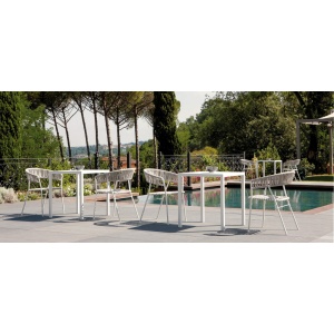 Tavolo Quatris 70 x 70 grigio antico - Vermobil - immagine 3