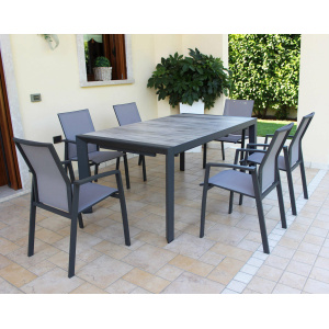 Poltroncina Devon antracite con braccioli - Cosma - immagine 5