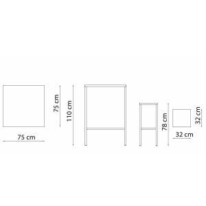 Set tavolo bar Seaside 75 x 75 con 2 sgabelli antracite - Vermobil - immagine 6