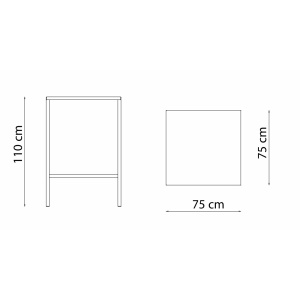 Set tavolo bar Seaside 75 x 75 con 2 sgabelli antracite - Vermobil - immagine 7
