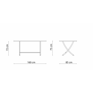 Tavolo chiudibile Vegas 160 x 85 grigio antico con 6 poltroncine Alice - Vermobil - immagine 5