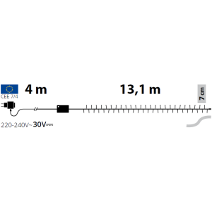Catenaria 13,1m XTLG 180 MiniLED Bianco Caldo - Lotti - immagine 4