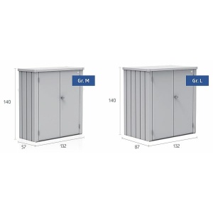 Armadio per esterno Romeo M 132x57 - Biohort - immagine 7