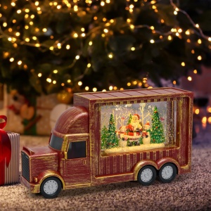 Coca Cola Truck GLITTER LED L32cm Rosso Antico - Lotti