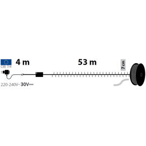 Catenaria 53m XTLG 750 MiniLED cavo trasparente luce Bianco Caldo – Lotti - immagine 8