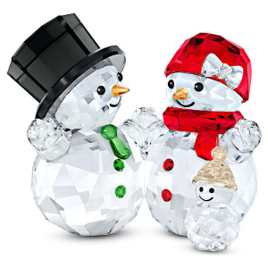 Famiglia Pupazzo di Neve - Swarovski - immagine 1