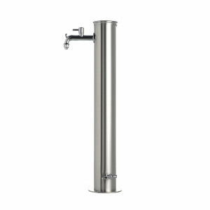 Fontana in acciaio inox, completa di impianto e doppio rubinetto. - Aciaio inox - Bel-Fer - immagine 4