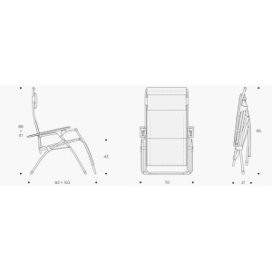 Sdraio poltrona Relax Futura BeComfort® Dark Grey - Lafuma - immagine 7