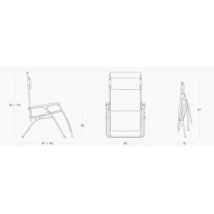 Sdraio poltrona Relax R Clip Batyline® Iso Rosa Cerisier - LaFuma - immagine 7