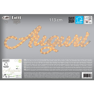 Scritta AUGURI 3D 113cm 130 Pixel MicroLED Serie LHC - Lotti - immagine 7
