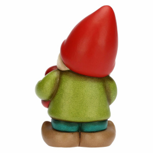 Gnomo Oliver con fungo rosso in ceramica Bosco Magico - Thun - immagine 3