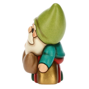 Gnomo Oliver su arcobaleno in ceramica Bosco Magico - Thun - immagine 3