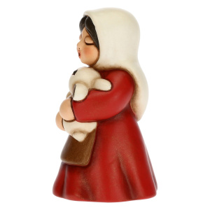 Contadina con coniglio Presepe Classico rosso - Thun - immagine 5