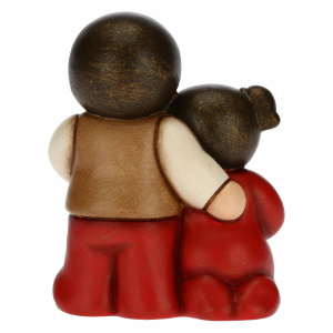 Bimbi con gatto Presepe Classico rosso - Thun - immagine 5