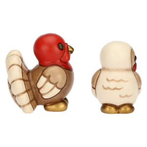 Set 2 tacchini in ceramica Presepe Classico - Thun - immagine 4