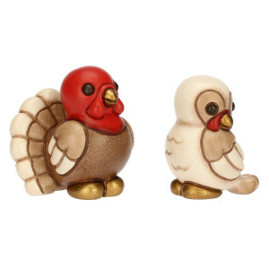 Set 2 tacchini in ceramica Presepe Classico - Thun - immagine 5