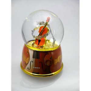 Carillon Sfera con brillantini violino- Il mondo dei carillon - immagine 3