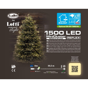Catenaria 30,5m MiniCluster ø6cm NTL 1500 LED BIANCO CALDO - Lotti - immagine 2