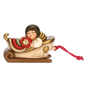 Slitta componibile Angelo con arcobaleno in ceramica - Thun - immagine 1