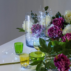 Catenaria 20m M-IR 200 MicroLED Telecomando 15F Bianco Freddo- Lotti - immagine 1