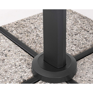 Ombrellone Aries 300 x 400 antracite telo naturale – Bizzotto - immagine 11