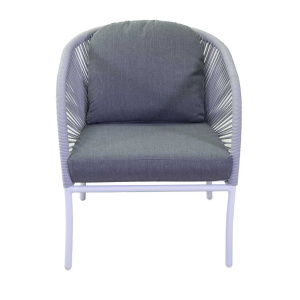 Salotto alluminio Harlem bianco con cuscini antracite - Vacchetti - immagine 10