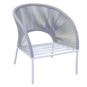 Salotto alluminio Harlem bianco con cuscini antracite - Vacchetti - immagine 5