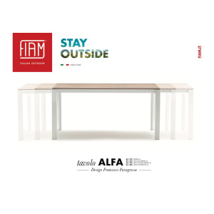 Tavolo Alfa allungabile 160/210/260 x 100 cm antracite piano HPL effetto ardesia - Fiam - immagine 2