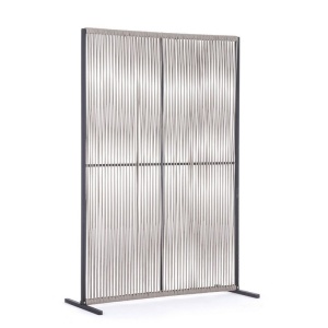 Paravento Paxon 120 x 180 cm antracite corda beige - Bizzotto