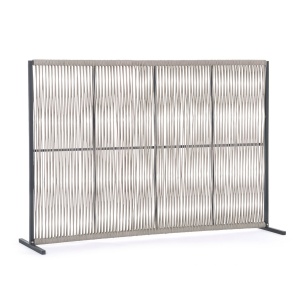 Paravento Paxon 180 x 120 cm antracite corda beige - Bizzotto