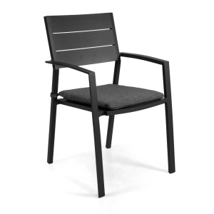 Sedia alluminio Salomon antracite con cuscino - Vacchetti