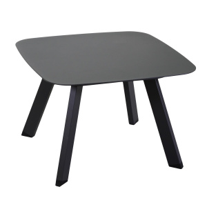 Salotto alluminio Riverside antracite con cuscini grigi (bracciolo in hpl) 3 pezzi - Vacchetti - immagine 7