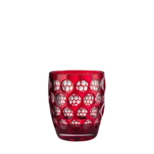 Bicchiere Lente basso rosso - Mario Luca Giusti